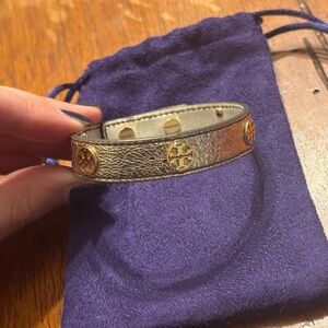 Tory Burch Miller Leather bracelet - gold / metallic